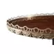 TA Originals Ramsey Mahogany and Black Round Galleried Appeal Accent Table