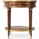 TA Originals Light Cerejeira and Black Round Formalities Side Table
