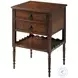 Midnight in 1850 Light Distressing 22" Side Table
