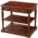 English Cabinet Maker Brown and Gold Rectangular Kympton Side Table