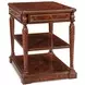 English Cabinet Maker Brown and Gold Rectangular Kympton Side Table
