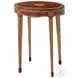 Large Mompesson Brown And Black 20" Oval Accent Table