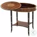Edgeworth Black And Italian Gold Ramsey Mahogany Dartmoor 28" Oval Side Table