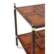 English Cabinet Maker Completon and Gold Square Regency Tiers Side Table