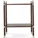 English Cabinet Maker Completon and Gold Square Regency Tiers Side Table