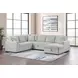 Devonshire Gray Sleeper Sectional with Storage Chaise