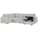 Devonshire Gray Sleeper Sectional with Storage Chaise