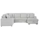 Devonshire Gray Sleeper Sectional with Storage Chaise