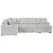 Devonshire Gray Sleeper Sectional with Storage Chaise