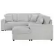 Devonshire Gray Sleeper Sectional with Storage Chaise