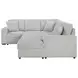 Devonshire Gray Sleeper Sectional with Storage Chaise