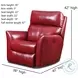 Stardust Palermo Crimson Leather Power Headrest Wall Hugger Recliner