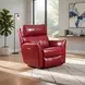 Stardust Palermo Crimson Leather Power Headrest Rocker Recliner