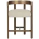 Marcelo Santa Cruz Oatmeal Upholstered Counter Height Stool