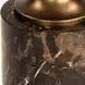 Karnes Black and Bronze Round Marble Top Drink Table