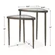 Millar Antique Brass Triangular Glass Top Nesting Table Set of 2