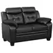 Finley Black 58" Loveseat