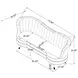 Sophia Grey 74" Loveseat