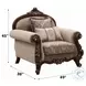 Mehadi Velvet and Walnut Living Room Set with 8 Pillows