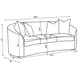 Rainn Latte Upholstered 89" Sofa