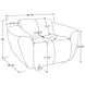 Destino Greige Upholstered Lounge Chair