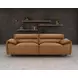 Buxton Orange Leather 91" Sofa