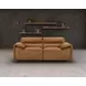 Buxton Orange Leather 74" Loveseat