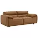 Buxton Orange Leather 74" Loveseat