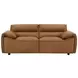 Buxton Orange Leather 74" Loveseat