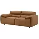 Buxton Orange Leather 74" Loveseat