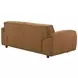 Buxton Orange Leather 74" Loveseat