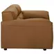 Buxton Orange Leather 74" Loveseat