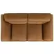 Buxton Orange Leather 74" Loveseat