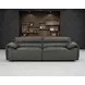 Buxton Graphite Leather 91" Sofa