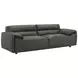 Buxton Graphite Leather 91" Sofa