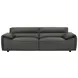Buxton Graphite Leather 91" Sofa