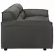Buxton Graphite Leather 91" Sofa