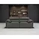 Buxton Graphite Leather 74" Loveseat