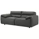 Buxton Graphite Leather 74" Loveseat