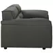 Buxton Graphite Leather 74" Loveseat