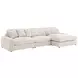 Blaine Sand 3 Piece Performance Fabric Reversible Sectional