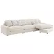 Blaine Sand 3 Piece Performance Fabric Reversible Sectional