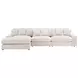 Blaine Sand 3 Piece Performance Fabric Reversible Sectional