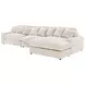 Blaine Sand 3 Piece Performance Fabric Reversible Sectional