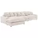 Blaine Sand 3 Piece Performance Fabric Reversible Sectional