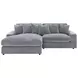 Blaine Fog Performance Fabric Upholstered Reversible Sectional