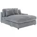 Blaine Fog Performance Fabric Upholstered Reversible Sectional