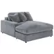 Blaine Fog Performance Fabric Upholstered Reversible Sectional
