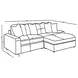 Blaine Fog Performance Fabric Upholstered Reversible Sectional