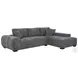 Octavia Charcoal Gray 2 Piece Chaise Sofa Sectional